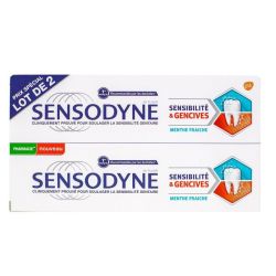 Sensodyne Dentifrice gencives et sensibilité menthe 2x75ml