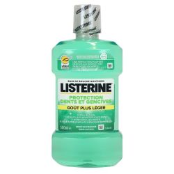 Listerine Bain de bouche protection dents gencives goût plus léger 500ml