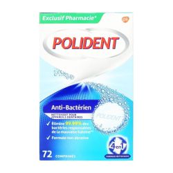 Polident Corega nettoyant anti-bactérien 72 comprimés