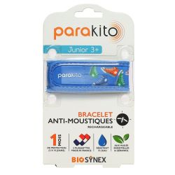 Para’Kito Bracelet anti-moustiques rechargeable Junior +3 ans Baskets avec 2 recharges