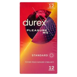 Durex Pleasure Me 12 préservatifs lubrifiés ultra perlés Standard