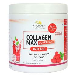 Biocyte Collagen Max Superfuits fruits rouges menthe anti-âge 260g
