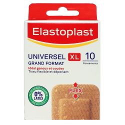 Elastoplast Universel grand format XL genoux et coudes 10 pansements