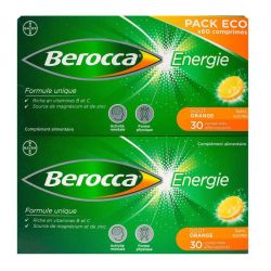 Berocca Energie orange sans sucre 2x30 comprimés
