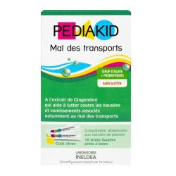 Pediakid Mal des transports 10 sticks goût citron