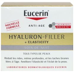 Eucerin Hyaluron Filler et Elasticity soin nuit anti-âge toute peau 50ml