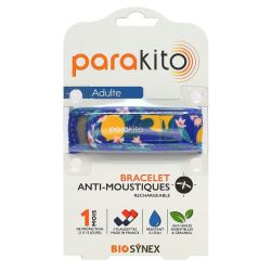 Para’Kito Bracelet anti-moustiques rechargeable adulte Fun citron + 2 recharges