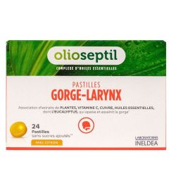 Olioseptil 25 pastilles gorge-larynx miel citron