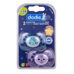 Dodie 2 sucettes anatomiques nuit 18m+