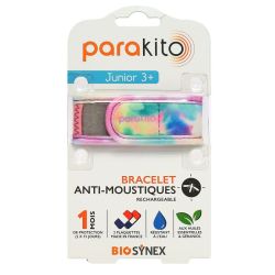Para’Kito Bracelet anti-moustiques rechargeable Junior +3 ans Tye & Die avec 2 recharges