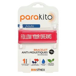 Para’Kito Bracelet anti-moustiques rechargeable adulte Follow your Dreams + 2 recharges