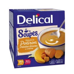 Delical soupe hyperprotidique potiron patates douces 4x 200 ml