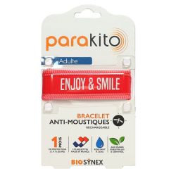 Para’Kito Bracelet anti-moustiques rechargeable adulte Enjoy & Smile + 2 recharges