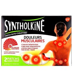 Syntholkiné 2 patchs chauffants douleurs musculaires grand format