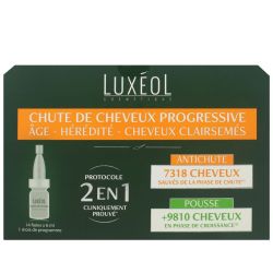 Luxéol Chute des cheveux progressive 2en1 lotion 14 fioles