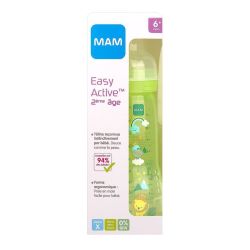 MAM Biberon 2ème âge Easy Active 6 mois et +vert 330ml