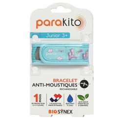 Para’Kito Bracelet anti-moustiques rechargeable Junior +3 ans Licorne avec 2 recharges