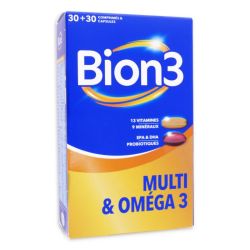 Bion3 Multi et Omega 3 vitamines et minéraux 60 comprimés et capsules