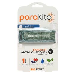 Para’Kito Bracelet anti-moustiques rechargeable adulte Camouflage + 2 recharges
