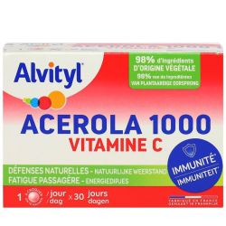 Alvityl Acérola 1000 vitamine C défenses naturelles 30 comprimés