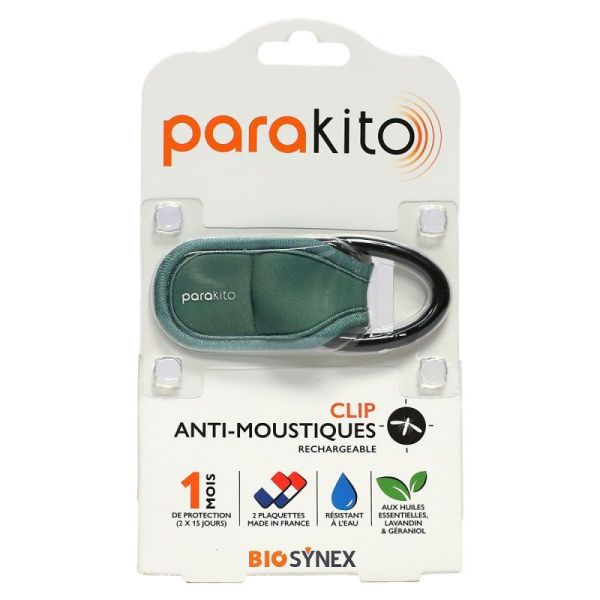 Para’Kito Clip anti-moustiques rechargeable kaki
