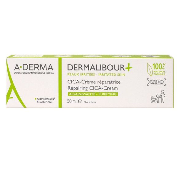 A-Derma Dermalibour + Cica-crème réparatrice assainissante 100ml