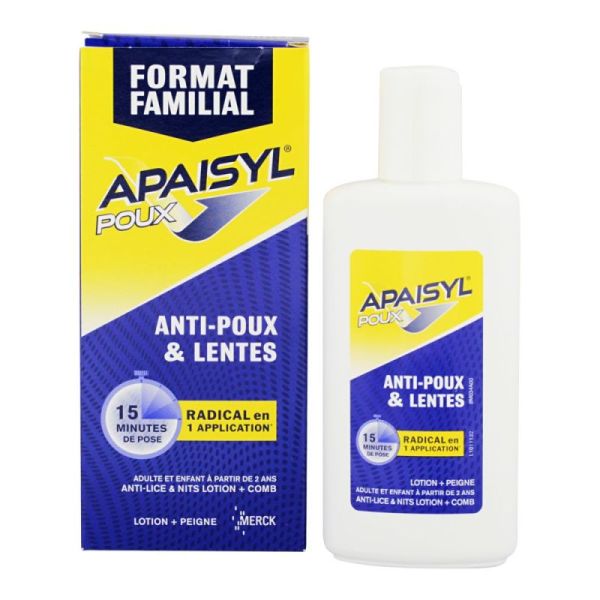 Apaisyl Poux & lentes lotion 200ml + peigne