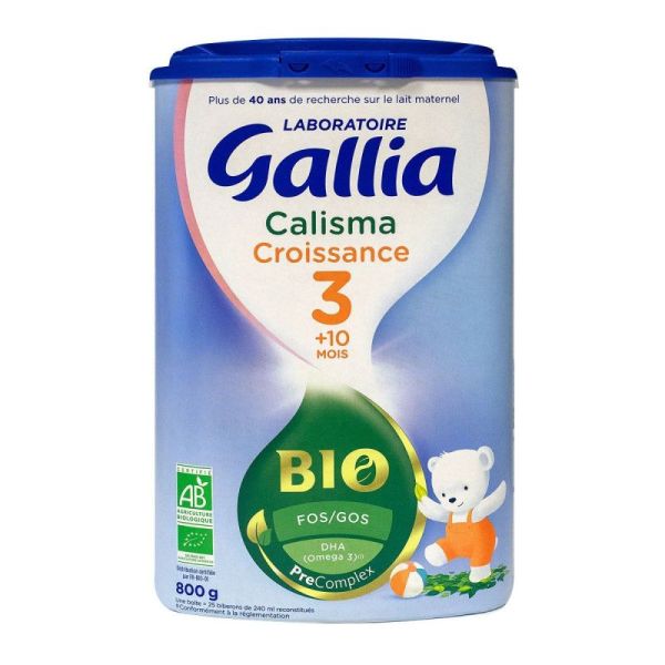 Gallia Calisma bio 3 lait croissance 800g - 3x400 g