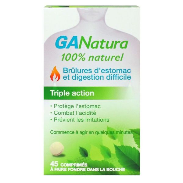GANatura Brûlures d'estomac et digestion difficile 45 comprimés