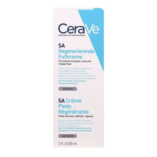 CeraVe SA crème pieds régénérante 88ml