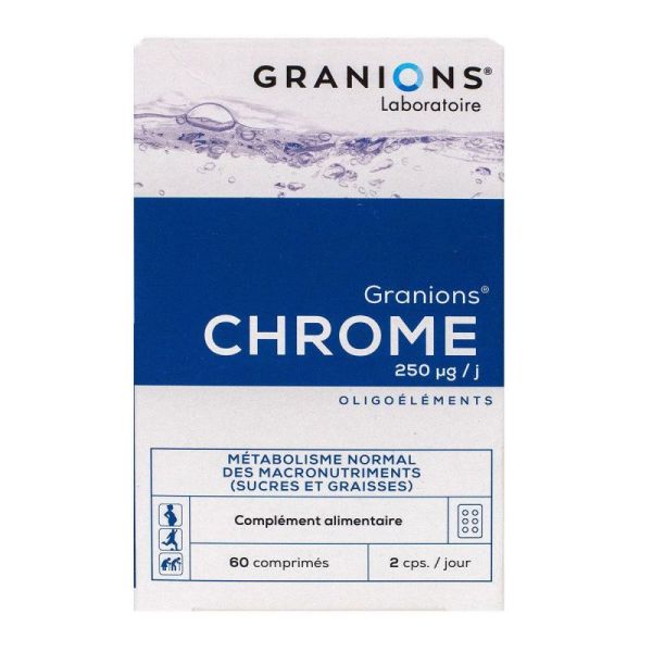 Granions Chrome 250µg oligo-éléments 60 comprimés