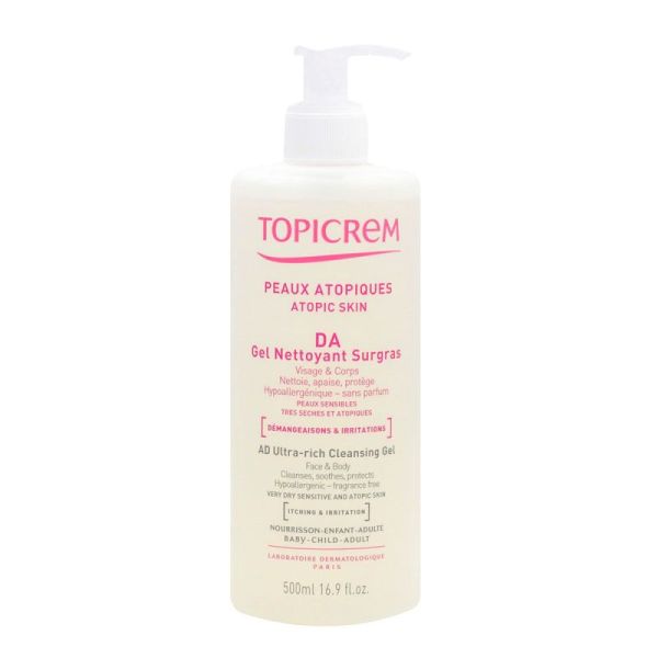 Topicrem DA Gel nettoyant surgras 500ml