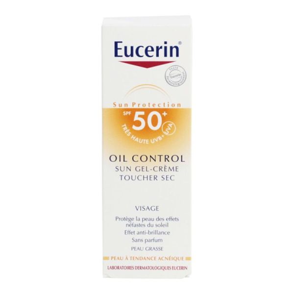 Eucerin Oil Control Sun Gel-crème SPF50+ peaux grasses 50ml