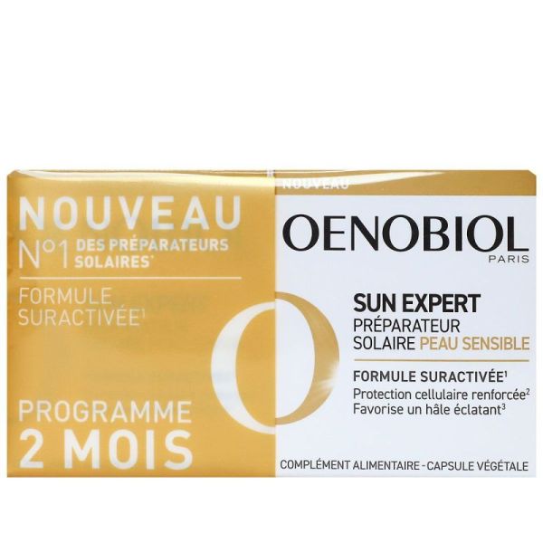 Oenobiol Sun Expert préparateur solaire peau sensible 2x30 capsules