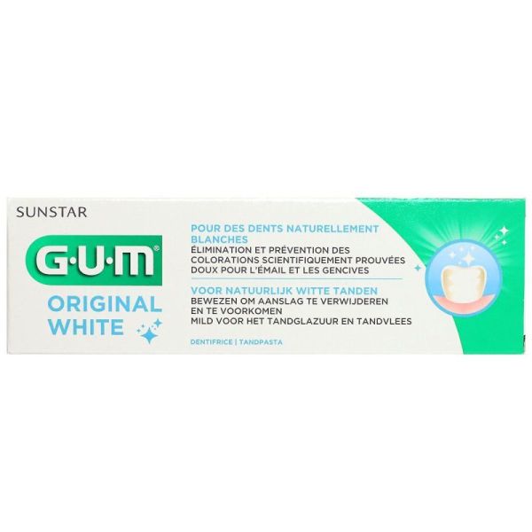 Gum Original White Dentifrice blancheur 75ml