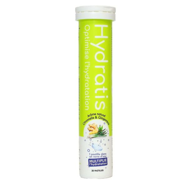 Hydratis Solution d'hydratation arôme citronnelle gingembre 20 pastilles