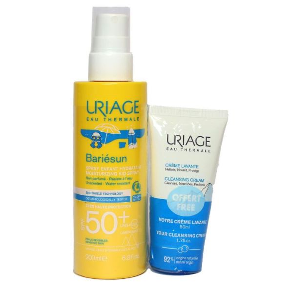 Uriage Bariésun spray enfant hydratant très haute protection PSF50+ 200ml + crème lavante 50ml