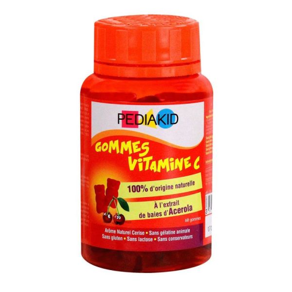 Pediakid 60 gommes Vitamine C Arôme naturel cerise