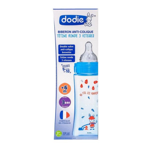 Dodie Biberon anti-colique 3 vitesses 6 mois+ débit 3 330ml