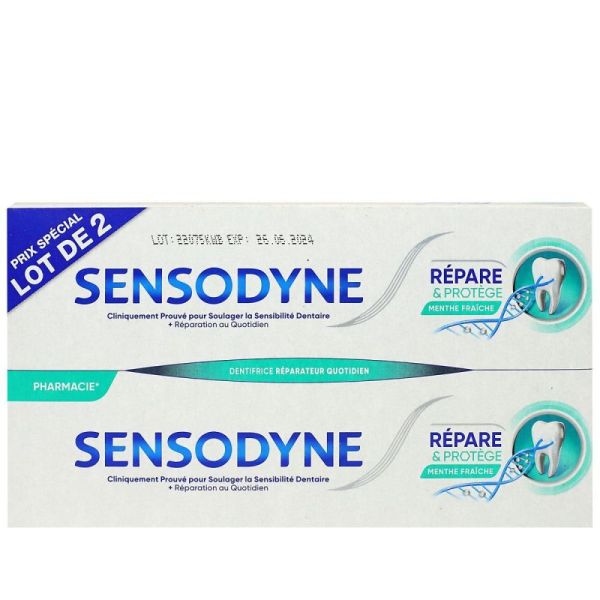 Sensodyne Dentifrice répare & protège 2x75ml