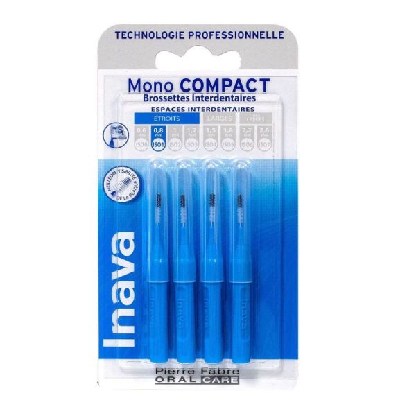 Inava Mono Compact ISO1 0,8mm 4 brossettes interdentaires