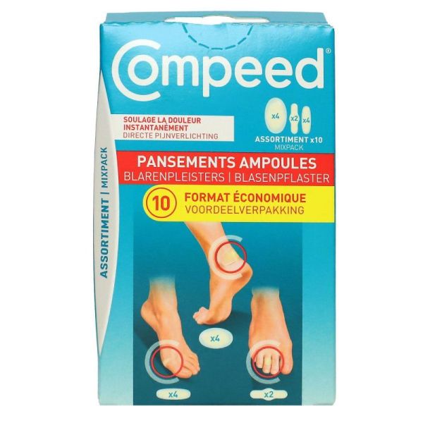 Compeed Assortiment 10 pansements ampoule format eco