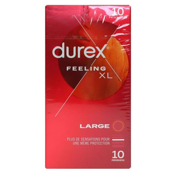 Durex Feeling XL 10 préservatifs fins Large
