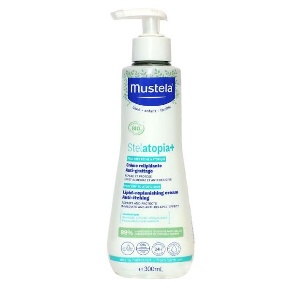 Mustela Stelatopia+ crème relipidante anti-grattage bio 300ml