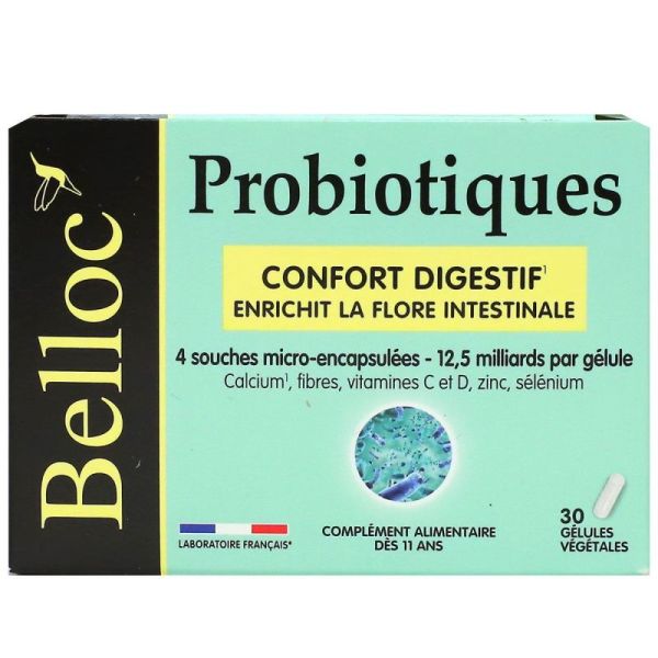 Charbon de Belloc Probiotiques confort digestif 30 gélules