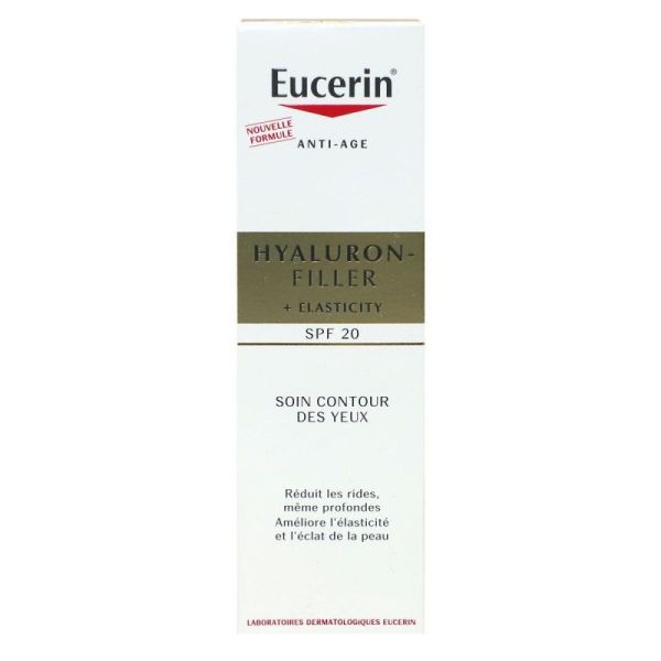 Eucerin Hyaluron Filler et Elasticity contour des yeux SPF20 peau mature 15ml