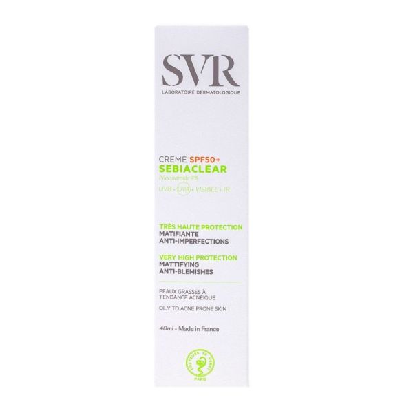 SVR Sebiaclear crème solaire SPF50+ 40ml