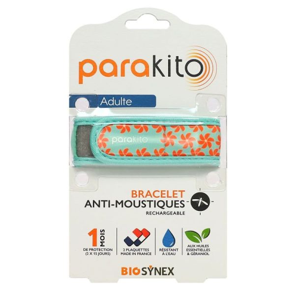 Para’Kito Bracelet anti-moustiques rechargeable adulte Fun étoiles + 2 recharges