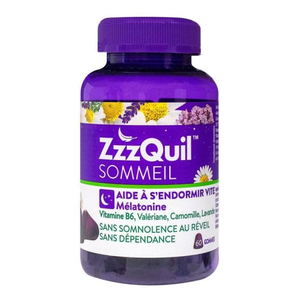 ZzzQuil Sommeil aide à l'endormissement 60 gommes
