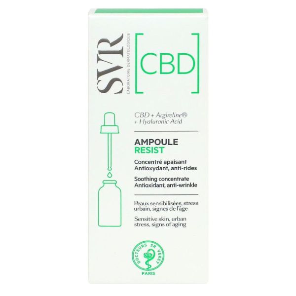 SVR CBD Ampoule Resist concentré apaisant antirides visage 30ml